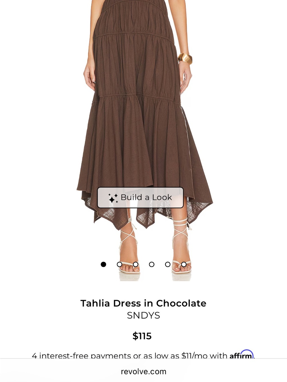 REVOLVE Brown Midi Dress - Picture 2 of 4